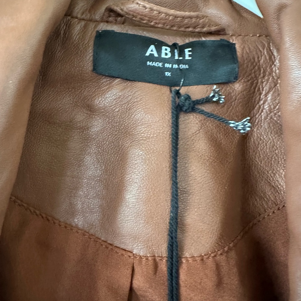 Able Maha Leather Jacket, Whiskey, 1X, NWT! - Picture 3 of 6